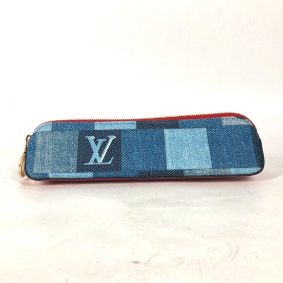 LOUIS VUITTON GI0444 MonogramDenim Trousse Elizabeth pencil case Unused - Picture 1 of 16